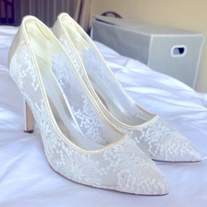 Wedding shoes high heels lace